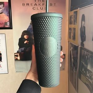 NWOT- Matte dark green studded 24oz tumbler !!